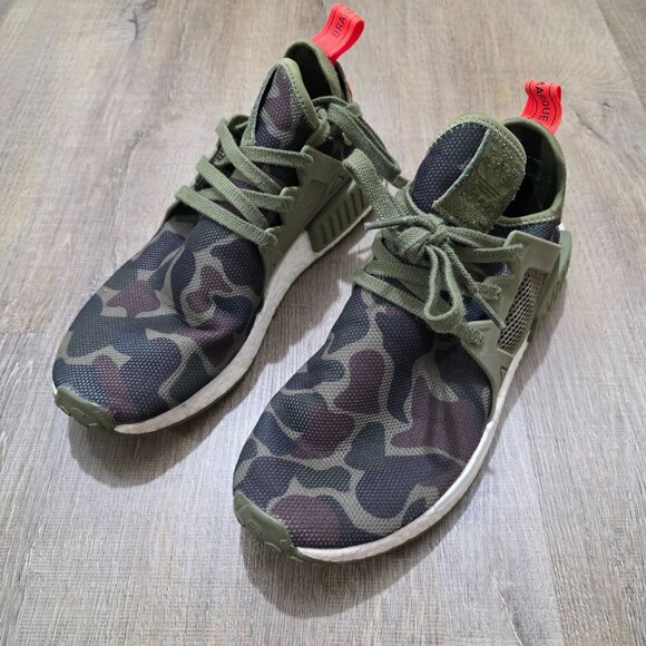 Adidas NMD XR1 Camo Green Men’s Size 9.5 Boost Running Shoes Sneakers BA7232 - Picture 1 of 7